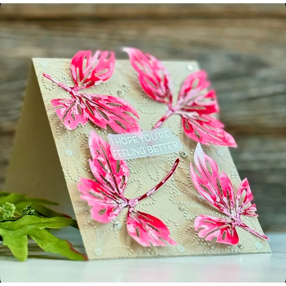 Botanical Rails 3D Embossing Folder – 2 Quick but Elegant Congratulations Cards